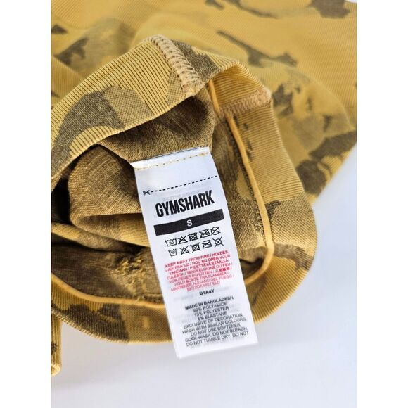 Gymshark Adapt Yellow Camo Bra and Shorts Set S/M - Picture 10 of 10